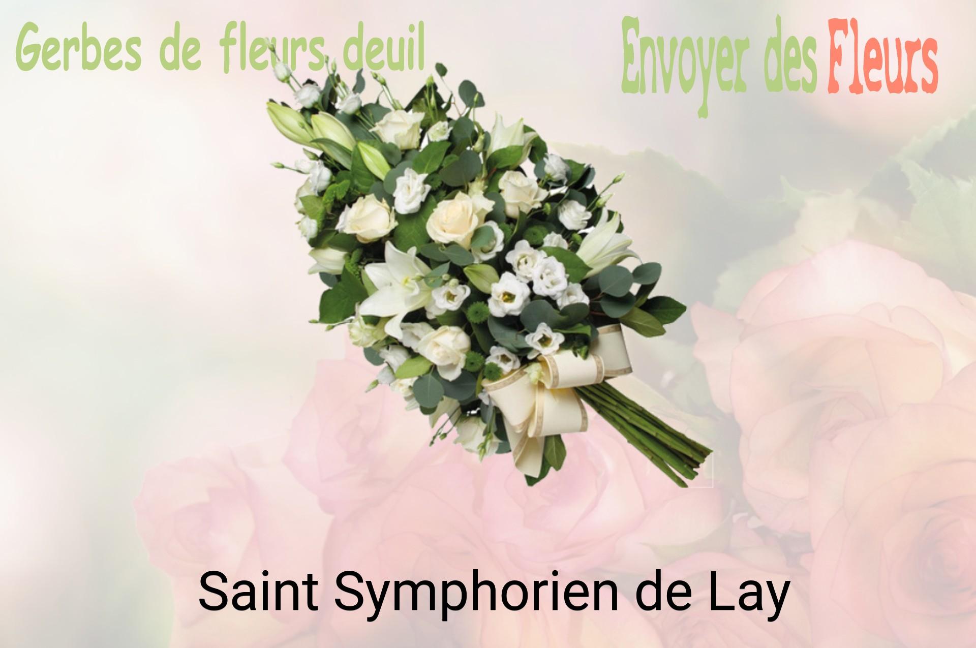 Gerbe de fleurs de deuil livrée à Saint-Symphorien-de-Lay